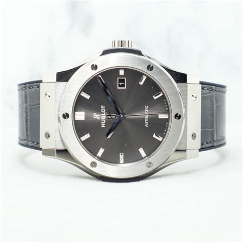 hublot classic fusion racing grey titanium 42mm|pre owned hublot classic fusion.